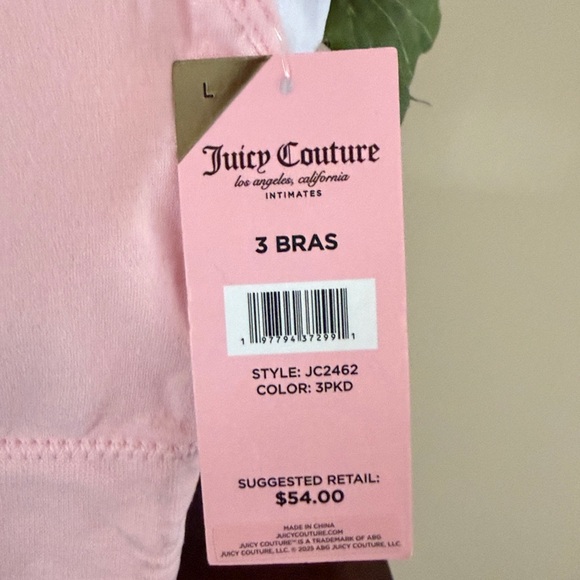 NWT Juicy Couture 3 pack soft cup bras size L - Picture 3 of 7